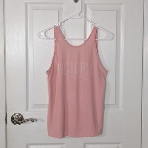 Like-New Victoria's‎ Secret Sport Baby Pink Low Open Back Athleisure Tank XS